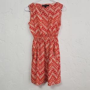 Feathers Pink Midi Dress Sz Small